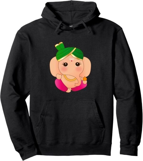 Ganapati, Ganesh, Baby Ganesha Ganeshotsav Puja Hoodie (USA)