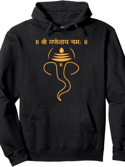 Ganapati, Ganesh, Shree Ganeshaya Namaha Sanskrit Puja Hoodie (Italy)