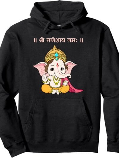 Ganapati, Ganesh, Shree Ganeshaya Namaha Sanskrit Puja Hoodie (Italy)