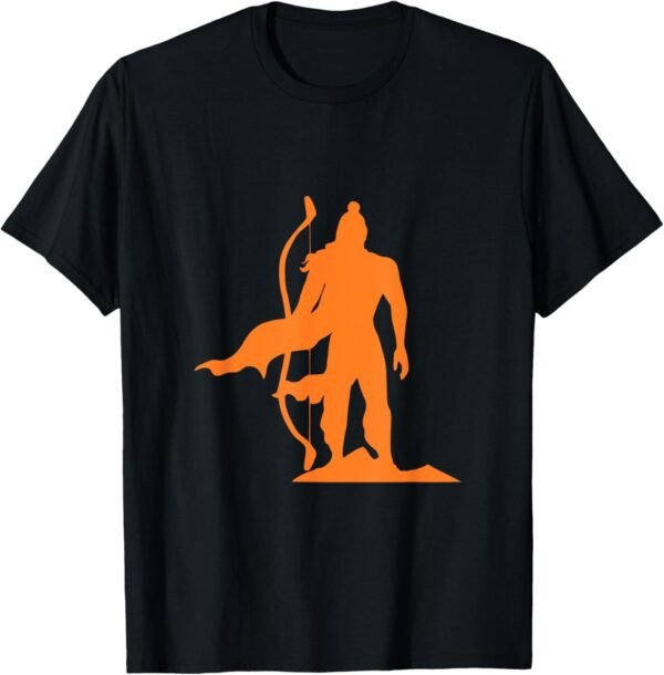 Rama, Ram, Diwali Silhouette Hindu God Pooja T-Shirt (USA)