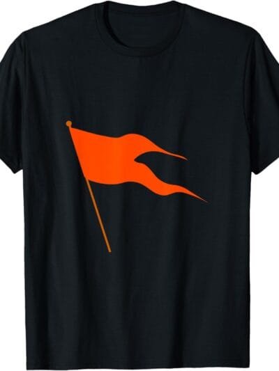 Hinduism Saffron Orange Flag, Sacred Pooja Hindu Temple T-Shirt (USA)
