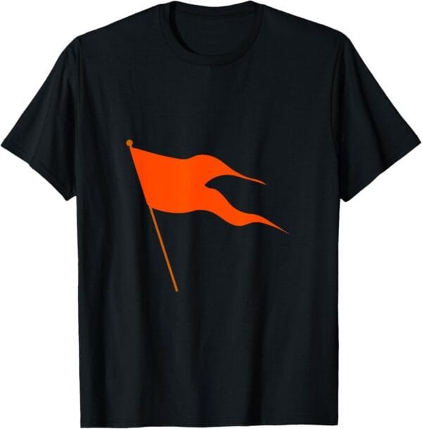 Hinduism Saffron Orange Flag, Sacred Pooja Hindu Temple T-Shirt (USA)