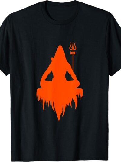 Shiva, Shankar, Maha Shivratri, Meditating Silhouette Pooja T-Shirt (USA)