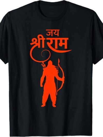 Rama, Ram, Diwali Jai Shree Ram Sanskrit Hindu God Pooja T-Shirt (USA)