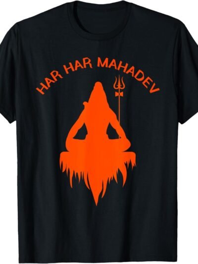 Shiva, Shankar, Maha Shivratri, Meditating Har Har Mahadev T-Shirt (USA)