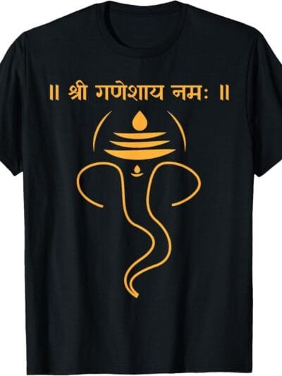 Ganapati, Ganesh, Shree Ganeshaya Namaha Sanskrit Puja T-Shirt (Japan)