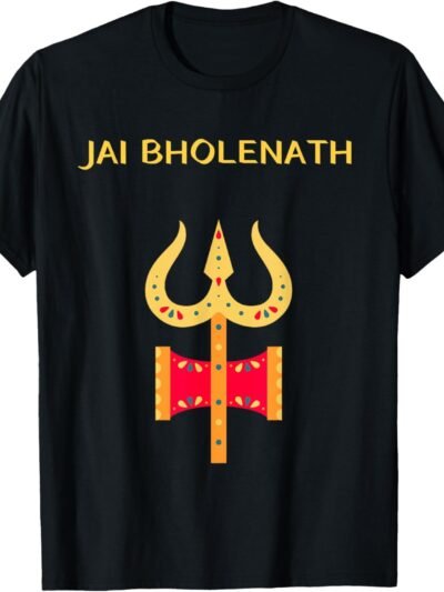 Shiva, Shankar, Maha Shivratri, Trishul Damru Jai Bholenath T-Shirt (USA)