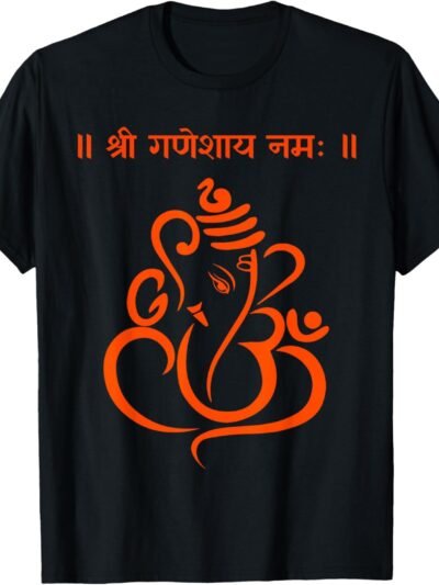 Ganapati, Ganesh, Shree Ganeshaya Namaha Sanskrit Puja T-Shirt (USA)