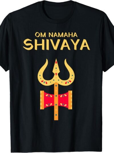 Shiva, Shankar, Maha Shivratri, Trishul Om Namaha Shivaya T-Shirt (USA)