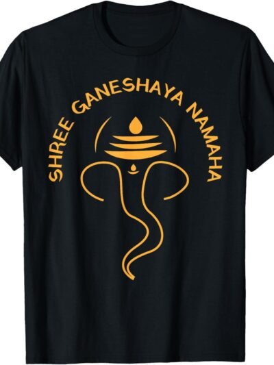 Ganapati, Ganesh, Shree Ganeshaya Namaha Ganeshotsav Puja T-Shirt (USA)