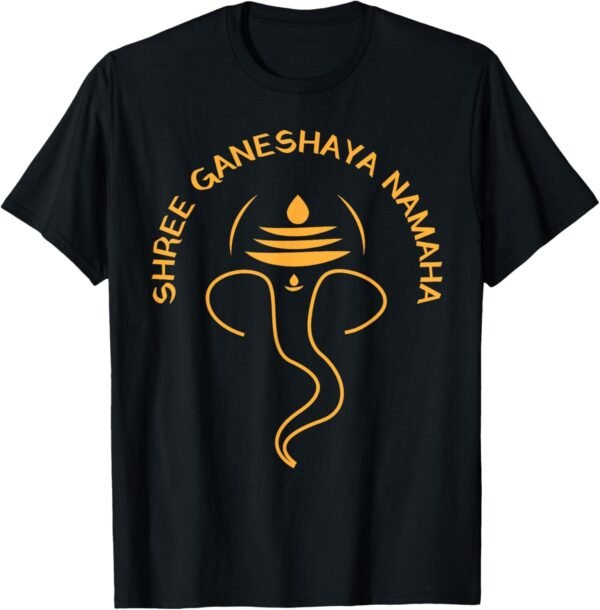 Ganapati, Ganesh, Shree Ganeshaya Namaha Ganeshotsav Puja T-Shirt (USA)
