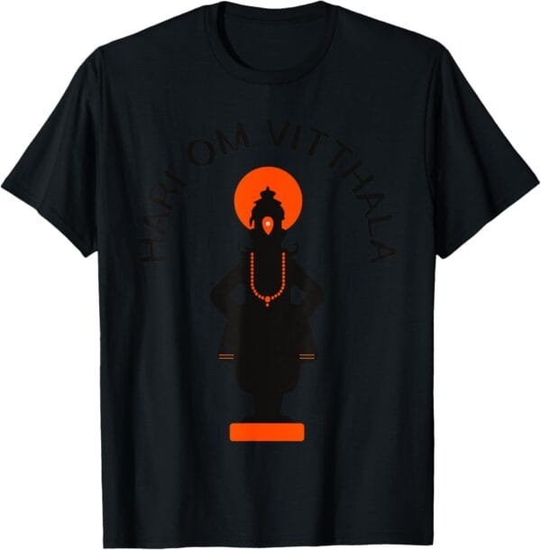 Vitthal Silhouette Hari Om Vitthala Pooja T-Shirt (USA)