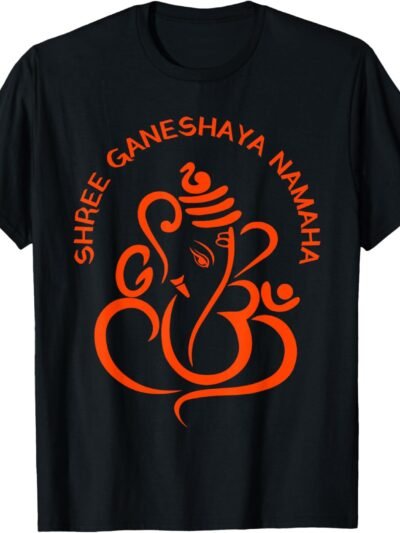 Ganapati, Ganesh, Shree Ganeshaya Namaha Ganeshotsav Puja T-Shirt (USA)