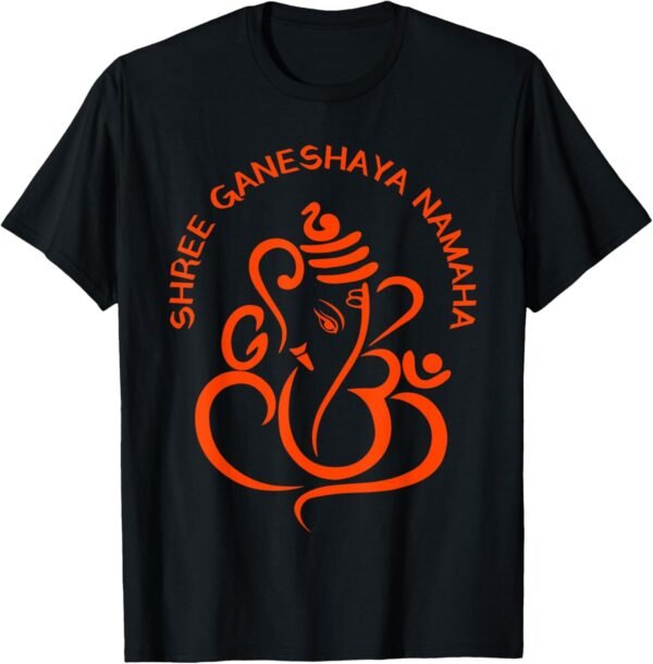Ganapati, Ganesh, Shree Ganeshaya Namaha Ganeshotsav Puja T-Shirt (USA)