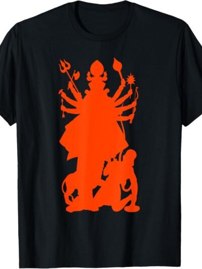 Durga Mata, Navratri Sherawali Maa Indian Goddess, Puja T-Shirt (USA)