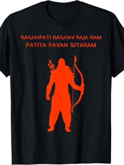 Rama, Ram, Diwali Raghupati Raghava Raja Ram Hindu God Pooja T-Shirt (USA)