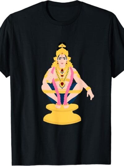 Ayyappa, Ayyappan Hindu God Temple Pooja T-Shirt (USA)