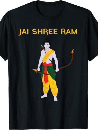 Rama, Ram, Diwali Bow And Arrow Jai Shree Ram Hindu God Puja T-Shirt (USA)