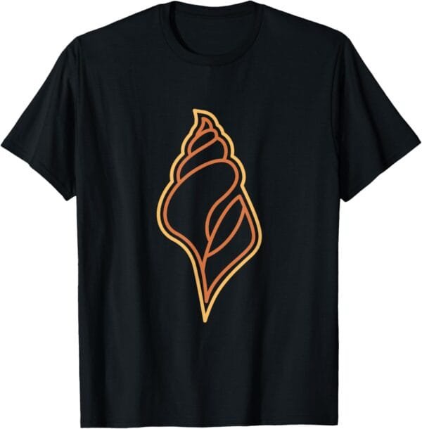 Hindu God Pooja Shankh, Conch Line Drawing T-Shirt (France)