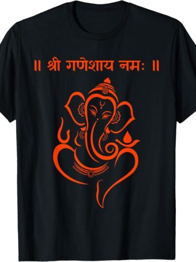 Ganapati, Ganesh, Shree Ganeshaya Namaha Sanskrit Om Puja T-Shirt (USA)