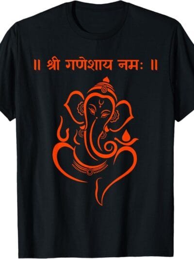 Ganapati, Ganesh, Shree Ganeshaya Namaha Sanskrit Om Puja T-Shirt (Italy)