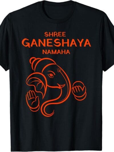 Ganapati, Ganesh, Shree Ganeshaya Namaha Ganeshotsav Puja T-Shirt (France)