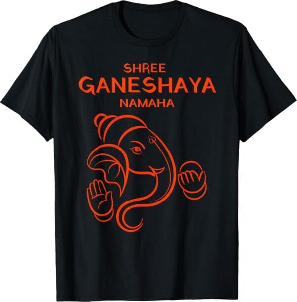 Ganapati, Ganesh, Shree Ganeshaya Namaha Ganeshotsav Puja T-Shirt (France)