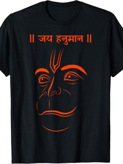 Hanuman, Bajrang Bali, Hindu God Puja Jai Hanuman Sanskrit T-Shirt (USA)