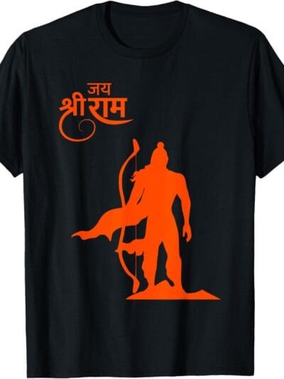 Rama, Ram, Diwali Jai Shree Ram Sanskrit Hindu God Pooja T-Shirt (USA)