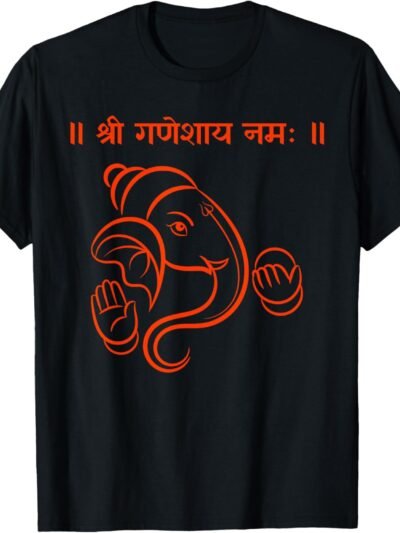 Ganapati, Ganesh, Shree Ganeshaya Namaha Sanskrit Puja T-Shirt (USA)