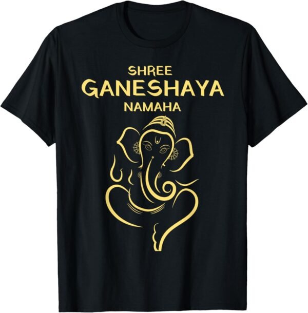 Ganapati, Ganesh, Shree Ganeshaya Namaha Ganeshotsav Puja T-Shirt (USA)