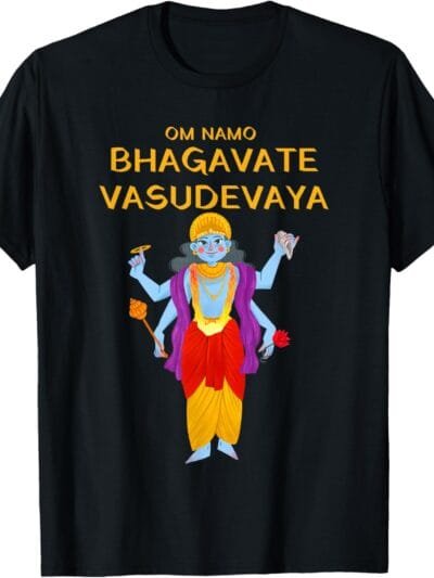 Vishnu, Narayana Om Namo Bhagvate Vasudevaya, Pooja T-Shirt (USA)