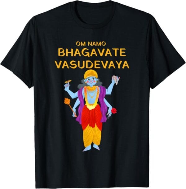 Vishnu, Narayana Om Namo Bhagvate Vasudevaya, Pooja T-Shirt (USA)