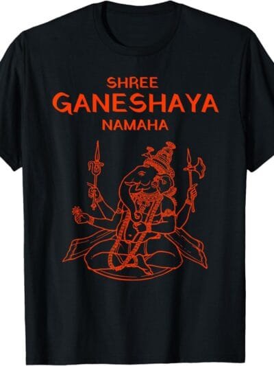 Ganapati, Ganesh, Shree Ganeshaya Namaha Ganeshotsav Puja T-Shirt (Italy)