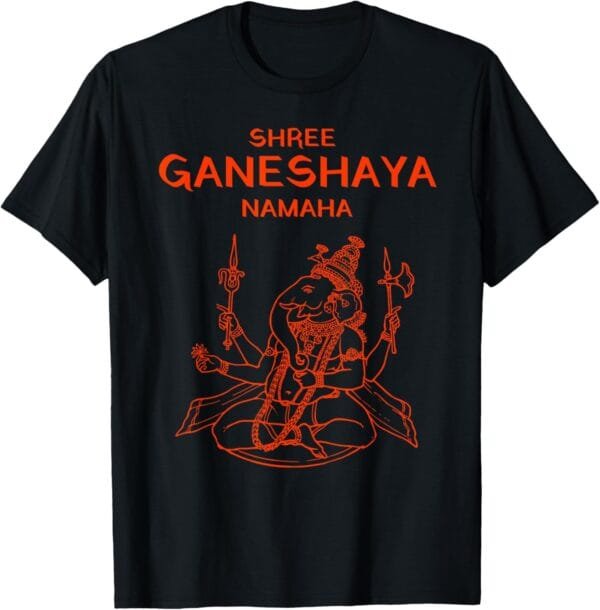 Ganapati, Ganesh, Shree Ganeshaya Namaha Ganeshotsav Puja T-Shirt (Italy)
