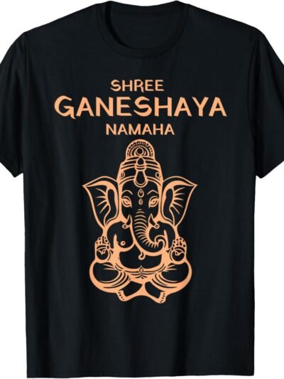 Ganapati, Ganesh, Shree Ganeshaya Namaha Ganeshotsav Puja T-Shirt (USA)