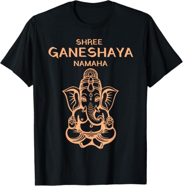 Ganapati, Ganesh, Shree Ganeshaya Namaha Ganeshotsav Puja T-Shirt (USA)