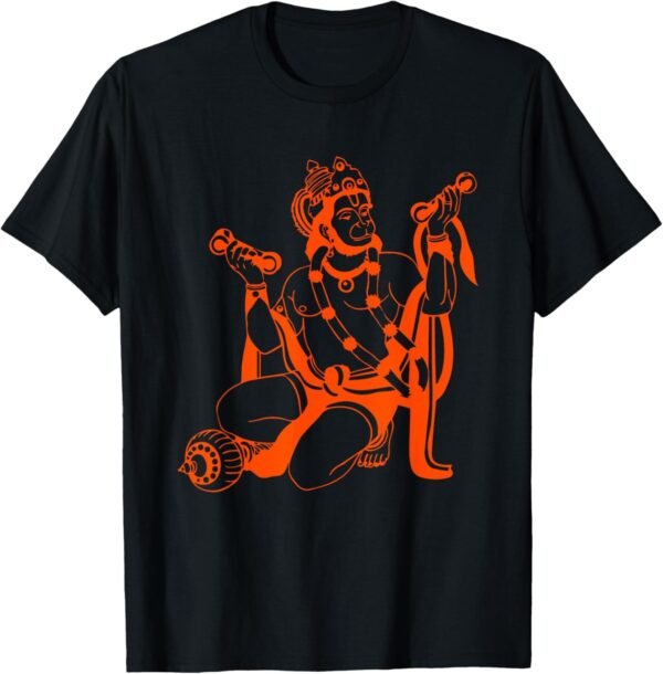Hanuman, Bajrang Bali, Worship Singing Kirtan Hindu Pooja T-Shirt (USA)