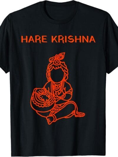Krishna Janmashtami Baby Krishna Hare Krishna Pooja T-Shirt (USA)