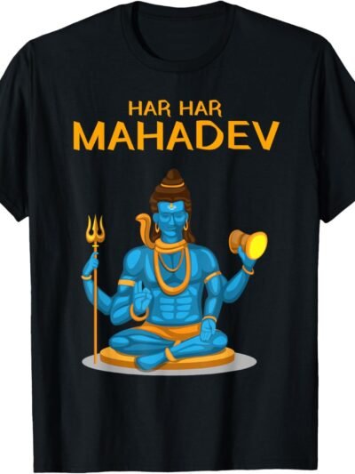 Shiva, Shankar, Maha Shivratri, Modern Shiva Har Har Mahadev T-Shirt (USA)