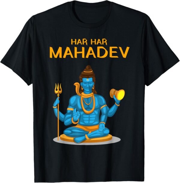 Shiva, Shankar, Maha Shivratri, Modern Shiva Har Har Mahadev T-Shirt (USA)