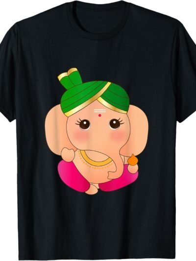 Ganapati, Ganesh, Baby Ganesha Ganeshotsav Puja T-Shirt (USA)