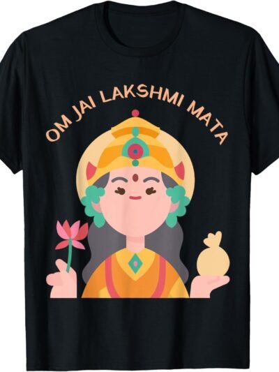 Laxmi Mata, Diwali Om Jai Lakshmi Mata Indian Goddess Pooja T-Shirt (USA)