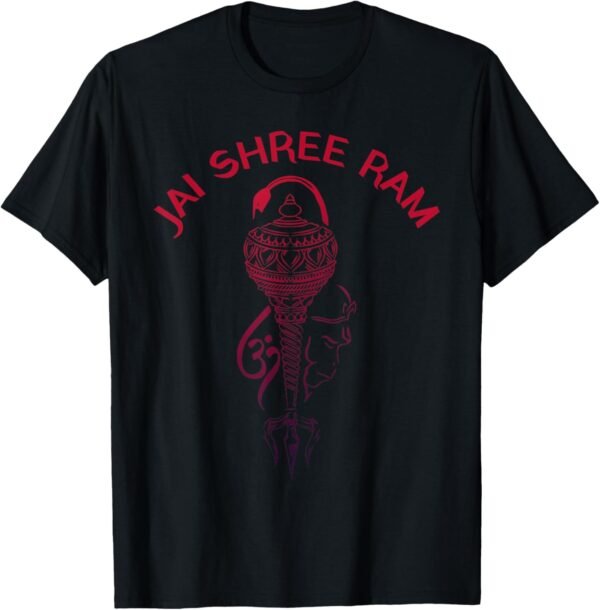 Hanuman, Bajrang Bali, Om Hindu God Pooja Jai Shree Ram T-Shirt (USA)