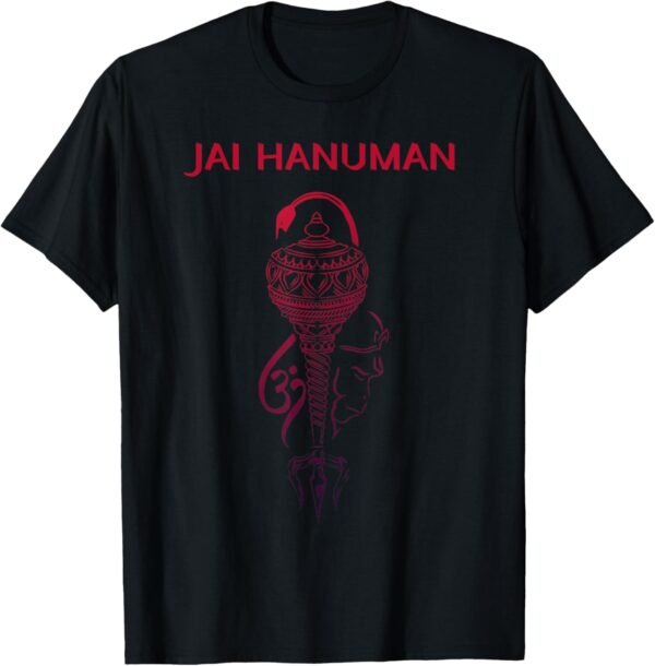 Hanuman, Bajrang Bali, Om Hindu God Pooja Jai Hanuman T-Shirt (USA)