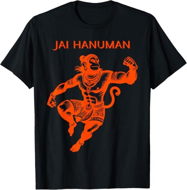Hanuman, Bajrang Bali, Hindu God Warrior Pooja Jai Hanuman T-Shirt (USA)