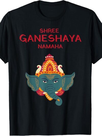 Ganapati, Ganesh, Shree Ganeshaya Namaha Ganeshotsav Puja T-Shirt (USA)