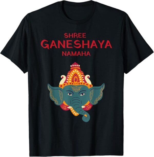 Ganapati, Ganesh, Shree Ganeshaya Namaha Ganeshotsav Puja T-Shirt (Spain)