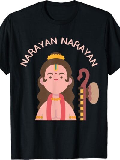 Naradmuni Illustration Narayan Narayan Pooja T-Shirt (USA)