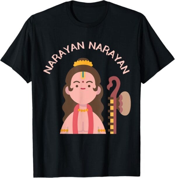 Naradmuni Illustration Narayan Narayan Pooja T-Shirt (USA)